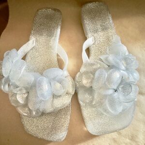 Jeffrey Campbell Fleuris Jelly Flip Flop Thong Sandals